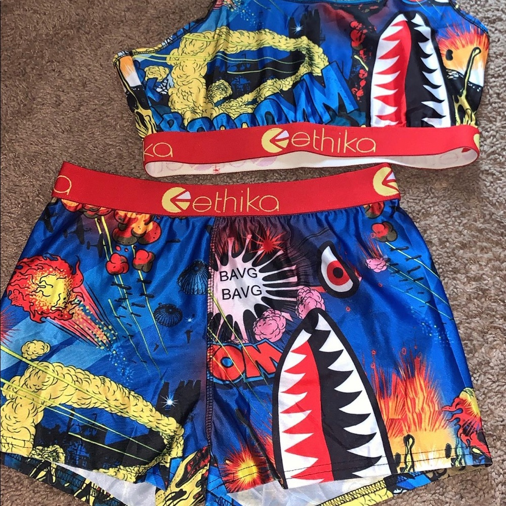 ETHIKA WOMENS SHORTS & BRA SET